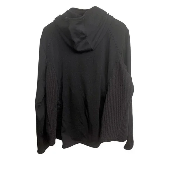 Tek Gear Women's Black Quilted Full Zip Thick Hooded Jacket XXL Coat Athleisure - Picture 5 of 7